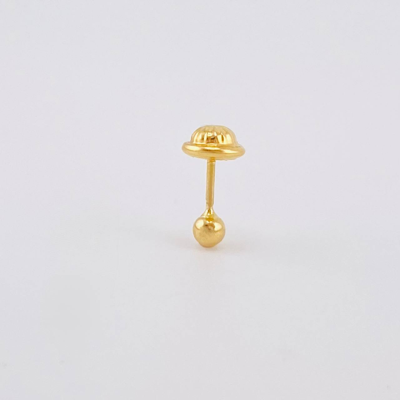 Piercing Topo Bola Lisa 0.2g / 1/2 in Oro Amarillo 18K