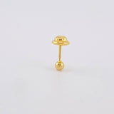 Piercing Topo Bola Lisa 0.2g / 1/2 in Oro Amarillo 18K