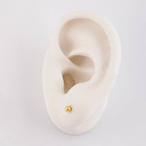 Piercing Topo Bola Lisa 0.2g / 1/2 in Oro Amarillo 18K