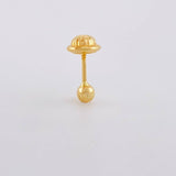 Piercing Topo Bola Diamantada 0.2g / 1/2 in Oro Amarillo 18K