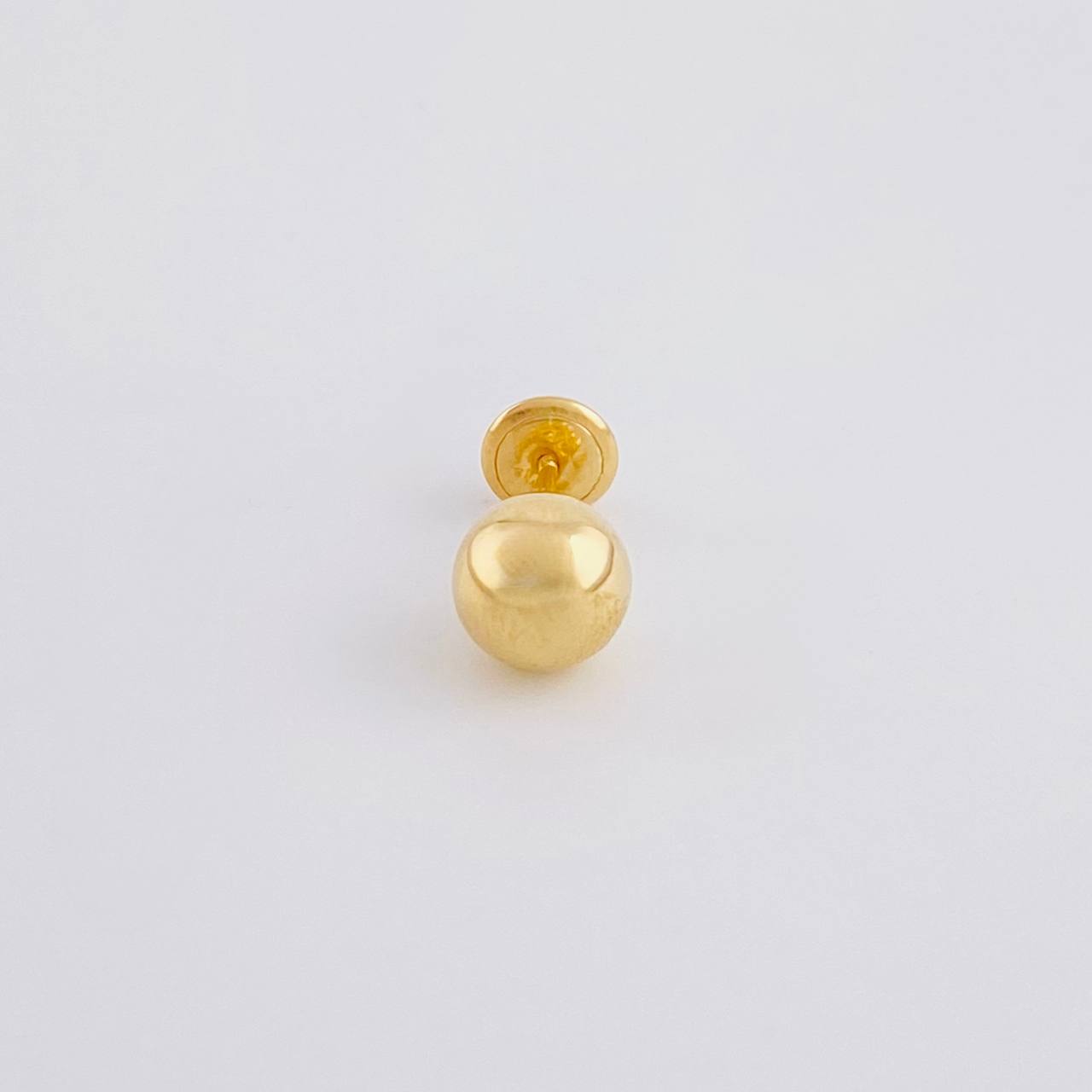 Piercing Topo Bola Lisa 0.4g / 1/2 in Oro Amarillo 18K