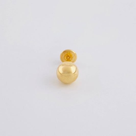 Piercing Topo Bola Lisa 0.4g / 1/2 in Oro Amarillo 18K