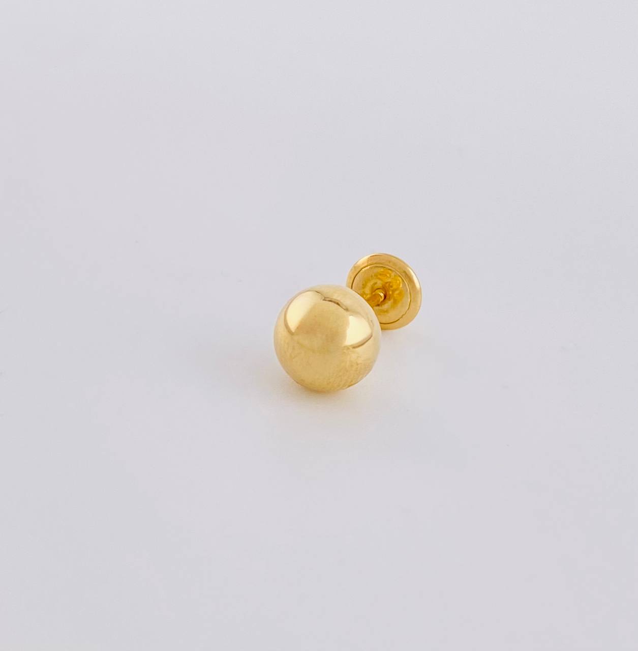 Piercing Topo Bola Lisa 0.4g / 1/2 in Oro Amarillo 18K