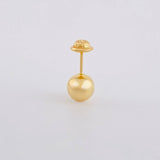 Piercing Topo Bola Lisa 0.4g / 1/2 in Oro Amarillo 18K