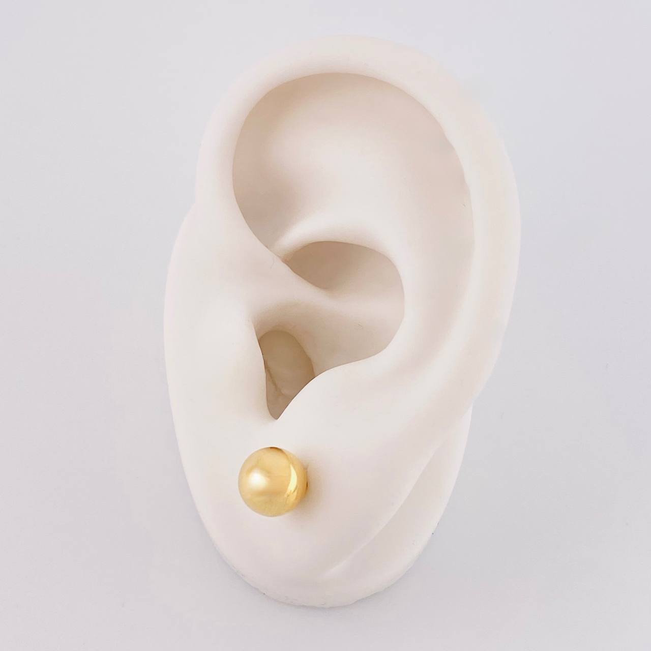 Piercing Topo Bola Lisa 0.4g / 1/2 in Oro Amarillo 18K