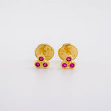 Topos Trio Circulos 0.55g / in / 3.7mm Oro Amarillo 18K