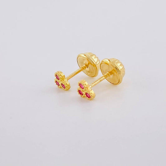 Topos Trio Circulos 0.5g / in / 3.7mm Oro Amarillo 18K