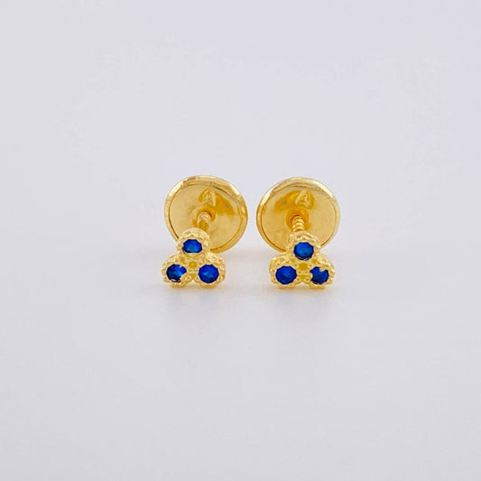 Topos Trio Circulos 0.55g / in / 3.7mm Oro Amarillo 18K