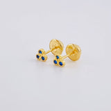Topos Trio Circulos 0.55g / in / 3.7mm Oro Amarillo 18K