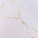 Bracelet Arab Hand Hamsa 1.95g / 7 3/4 in / 1mm Yellow Gold 18K