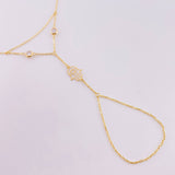 Pulso Arabe Mano Hamsa 1.85g / 7 3/4 in / 1mm Oro Amarillo 18K