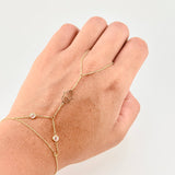 Bracelet Arab Hand Hamsa 1.95g / 7 3/4 in / 1mm Yellow Gold 18K