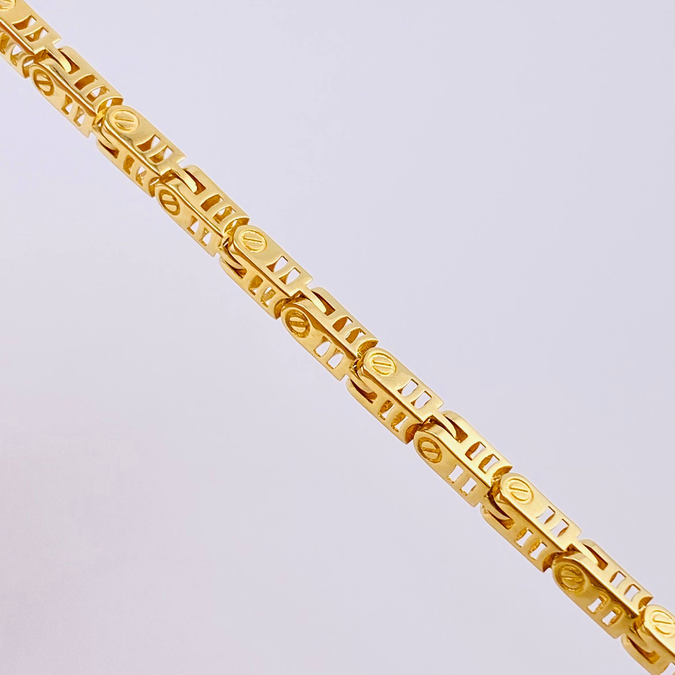 Pulso Tornillo Rayado 10.65g / 8 1/4 in / 3.1mm Oro Amarillo 18K