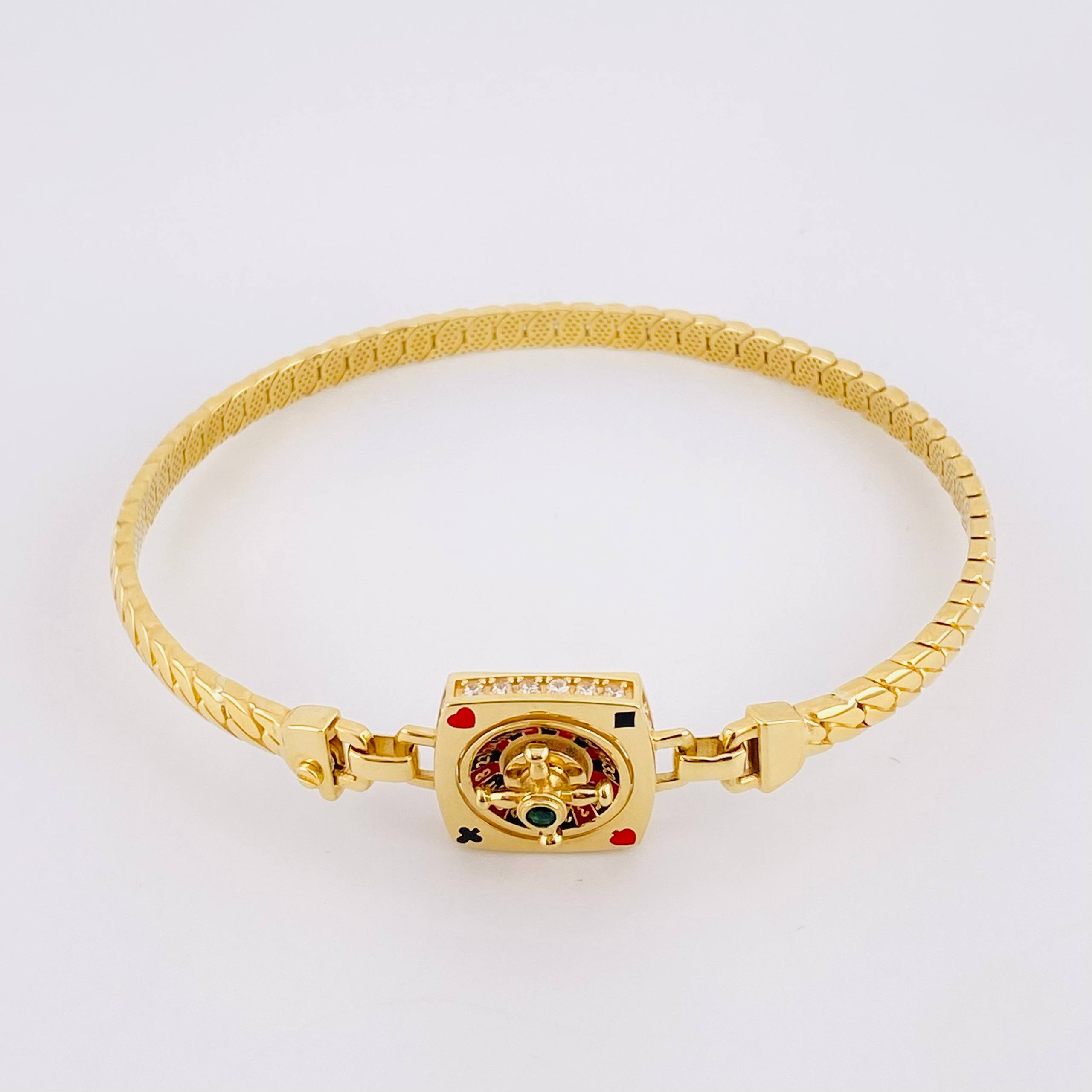 Bracelet Roulette Mobile 13.2g / 8 1/4 in / 4.5mm Yellow Gold 18K