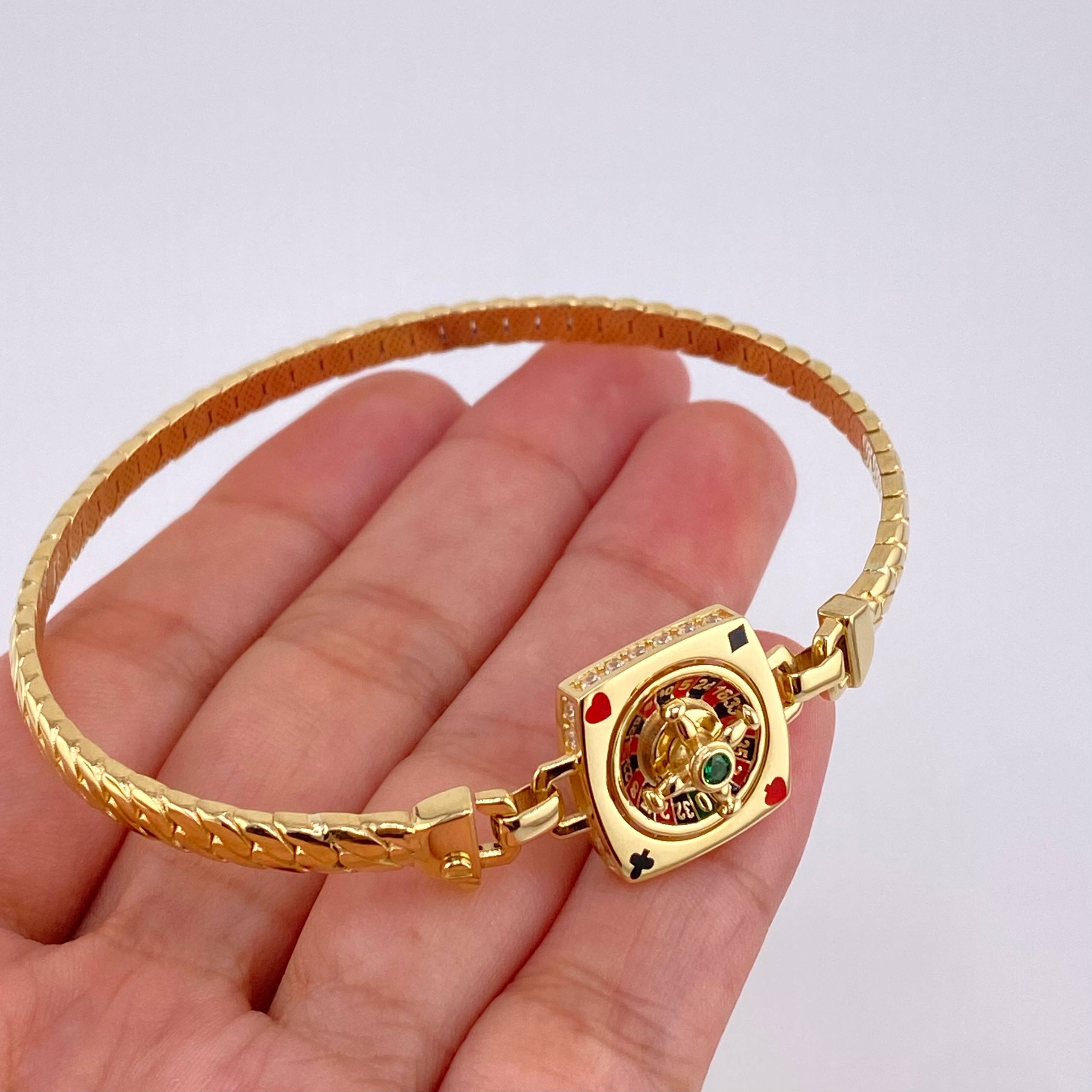 Bracelet Roulette Mobile 13.2g / 8 1/4 in / 4.5mm Yellow Gold 18K