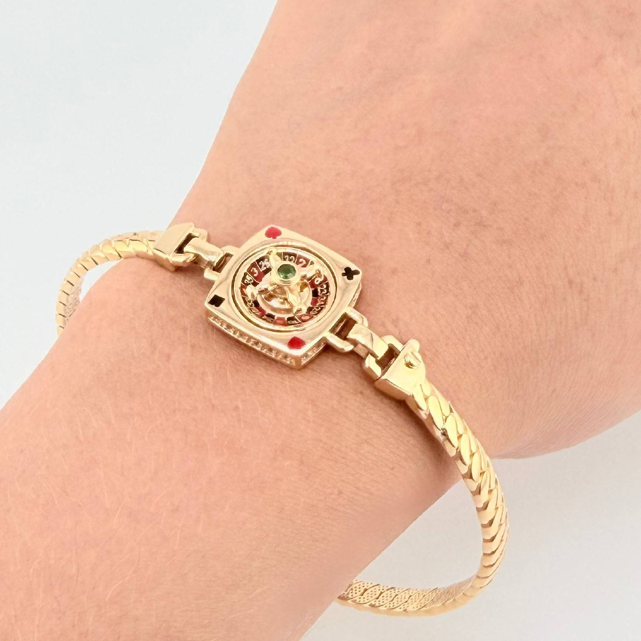 Bracelet Roulette Mobile 13.2g / 8 1/4 in / 4.5mm Yellow Gold 18K