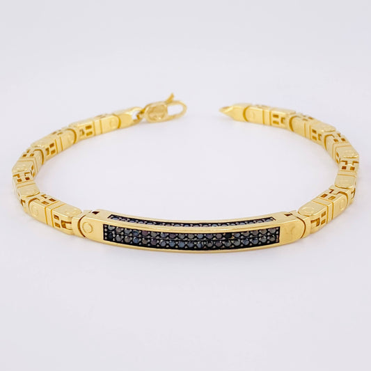 Bracelet Curved Dense 16.9g / 8 1/4 in / 3.9mm Yellow Gold 18K
