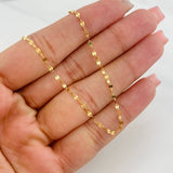 Mirror Flower Chain 1.05g / 18 in / 1.96mm Yellow Gold 18K