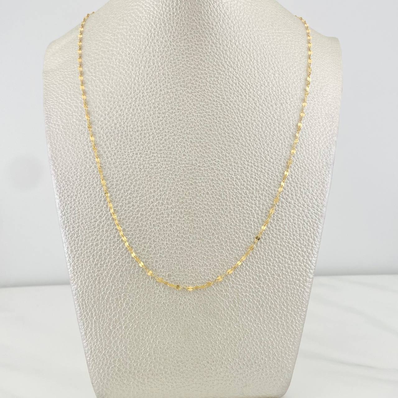 Mirror Flower Chain 1.1g / 18 in / 1.7mm Yellow Gold 18K