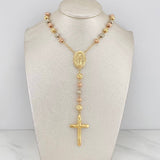 Rosario Virgen Milagrosa 13.9 g / 16 1/4 in / 7mm-6 mm Tres Oros 18K