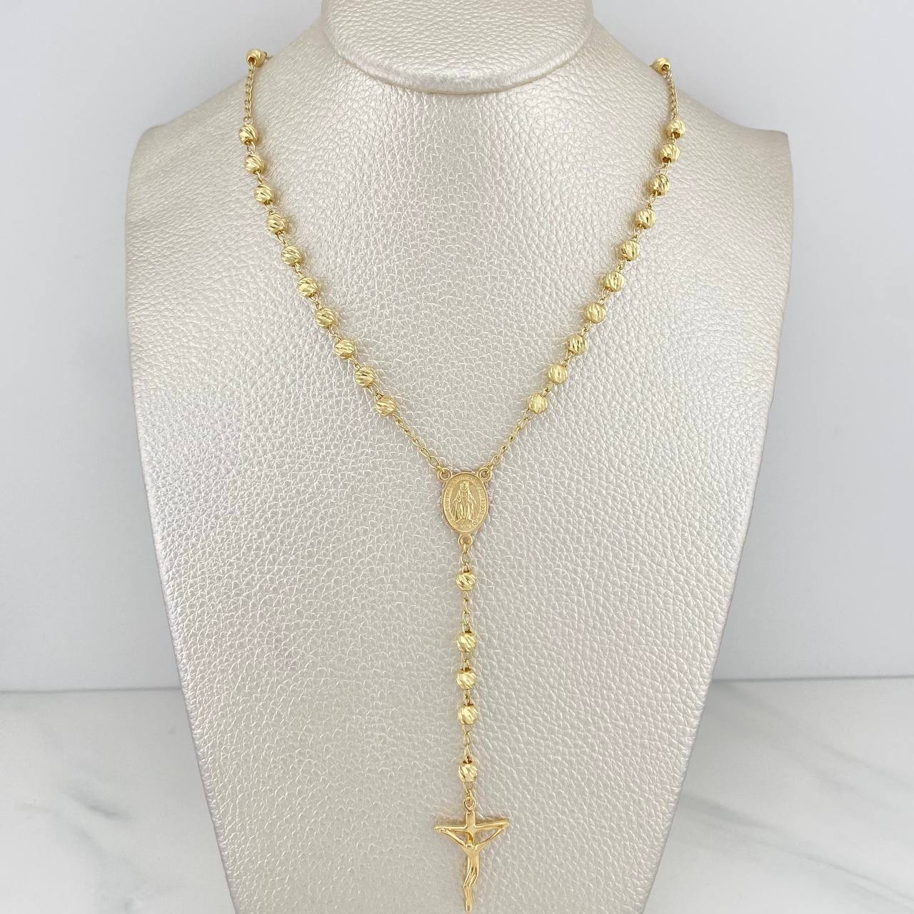 Rosario Virgen Milagrosa 10.05 g / 22 1/2 in / 4 mm Oro Amarillo 18K