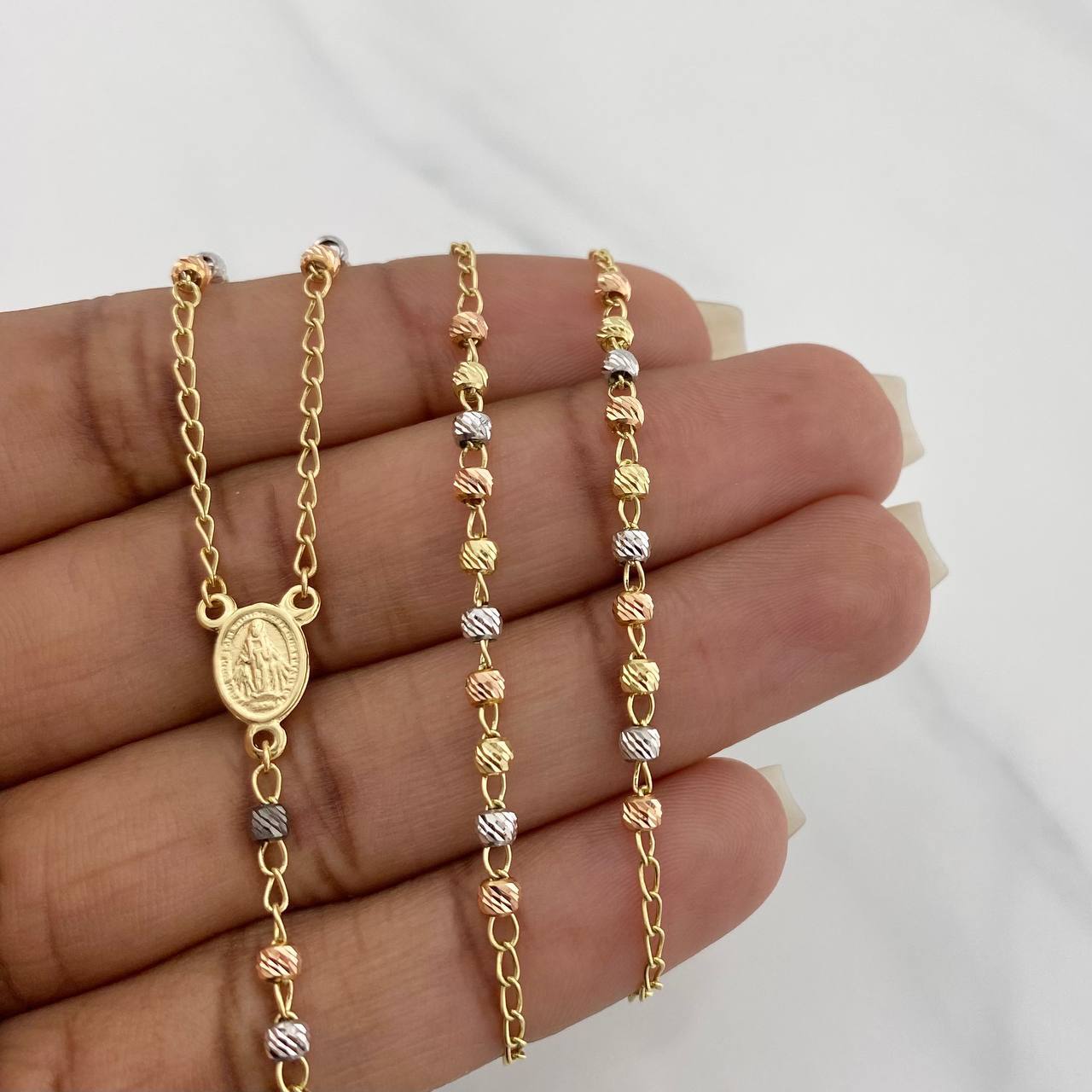 Rosario Virgen Milagrosa 6 g / 20 3/4 in / 3 mm Tres Oros 18K