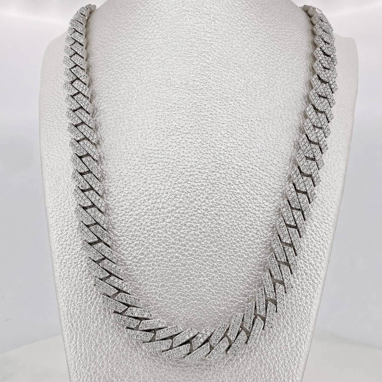 Cadena Cubana 135g / 20 in / 12.3mm Plata Rodinada 925