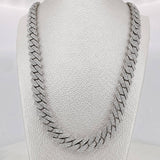 Cadena Cubana 135g / 20 in / 12.3mm Plata Rodinada 925