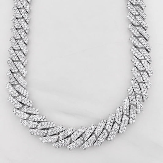 Cadena Cubana 135g / 20 in / 12.3mm Plata Rodinada 925