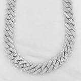 Cadena Cubana 135g / 20 in / 12.3mm Plata Rodinada 925