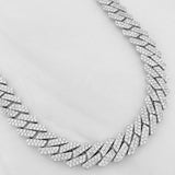 Cadena Cubana 135g / 20 in / 12.3mm Plata Rodinada 925