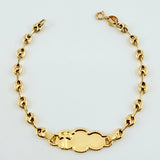 Baby Bracelet GC Plate 1.75gr / 3.5mm 18K Yellow Gold
