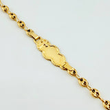 Pulso Bebé Placa GC 1.95gr / 3.5mm Oro Amarillo 18K