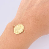 Herraje Doble Faz Divino Niño - Cruz Mate 1gr / Oro Amarillo 18K