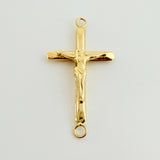 Herraje Cruz Cristo Puntas Planas 0.9gr / 1 1/4 in / Oro Amarillo 18K ©
