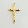 Herraje Cruz Cristo Puntas Planas 0.5gr / 1 in / Oro Amarillo 18K
