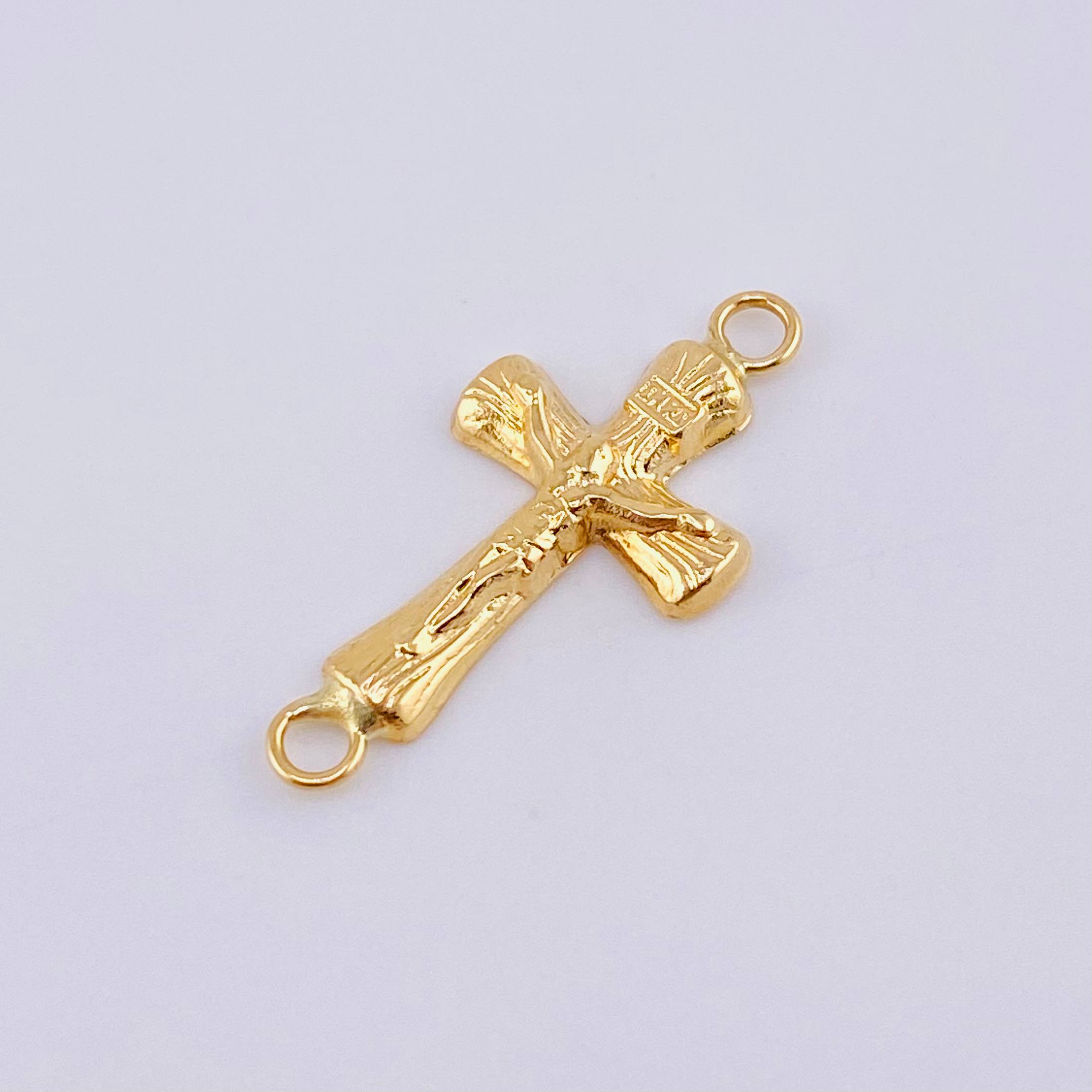 Herraje Cruz Cristo 0.75gr / 1 in / Oro Amarillo 18K