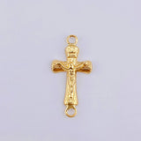 Herraje Cruz Cristo 0.75gr / 1 in / Oro Amarillo 18K