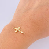 Herraje Cruz Cristo 0.7gr / 1 in / Oro Amarillo 18K