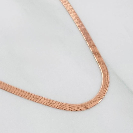 Cadena Espejo 3.15 g / 17 3/4 in / 2 mm Oro Rosa 18K