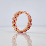 Anillo Glam 4.65gr / T9 1/4 / Oro Rosa 18K $