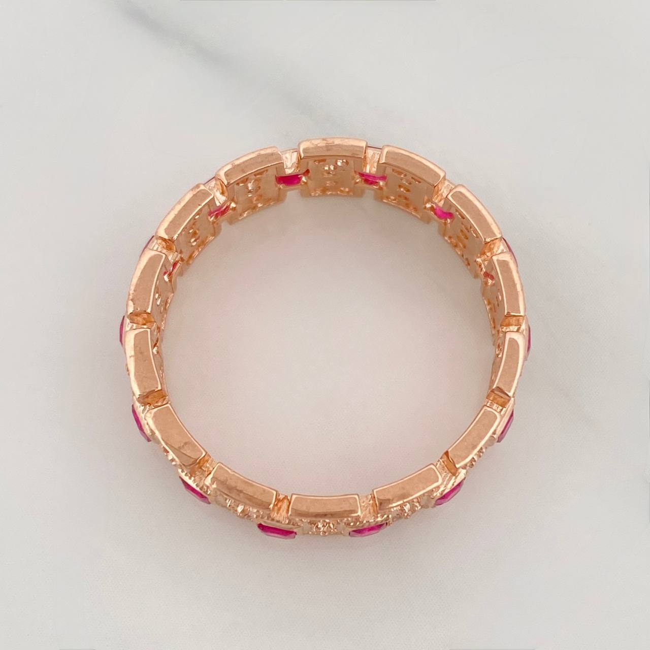 Anillo Glam 4.65gr / T9 1/4 / Oro Rosa 18K $