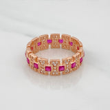Anillo Glam 4.25gr / T8 / Oro Rosa 18K $