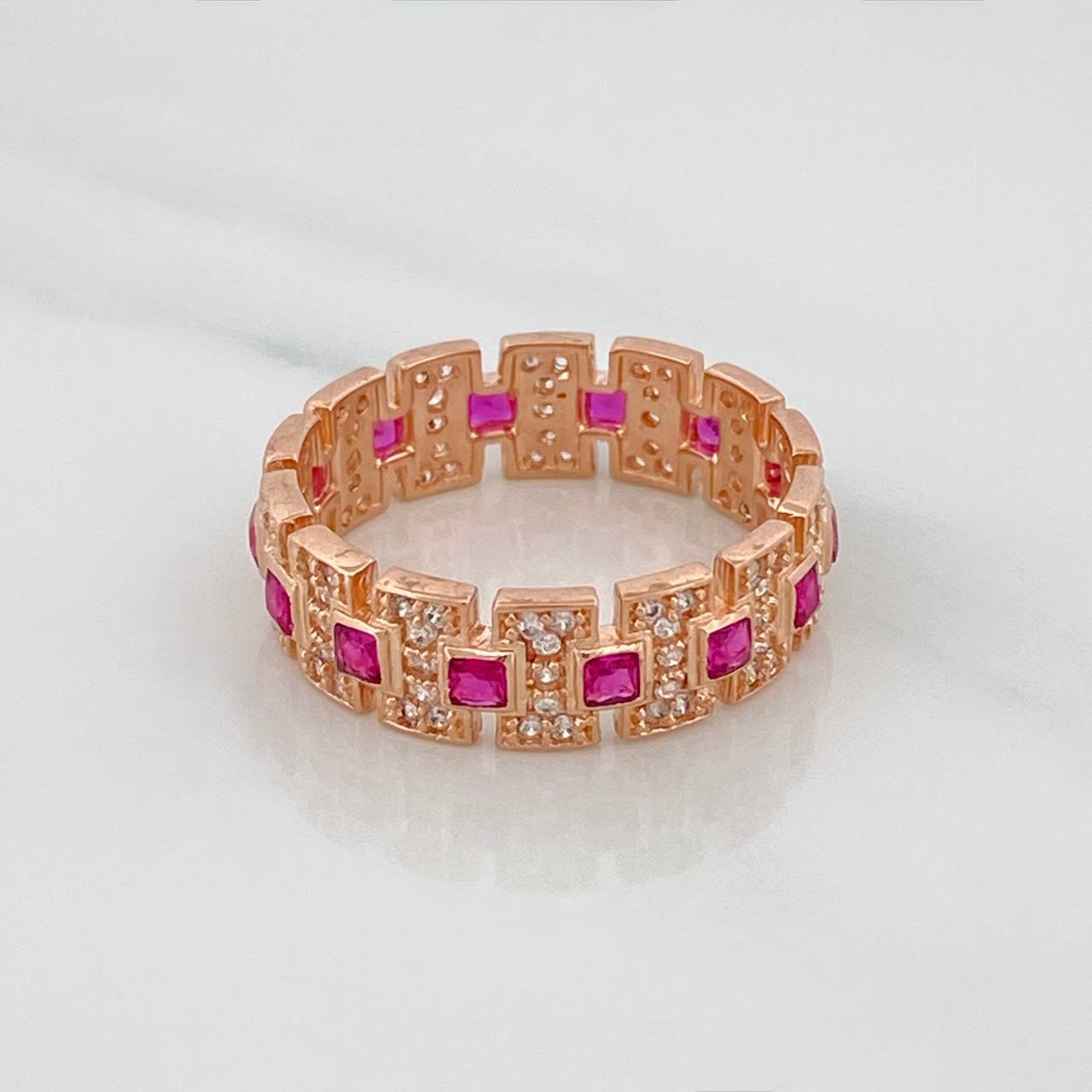 Anillo Glam 4.65gr / T9 1/4 / Oro Rosa 18K $