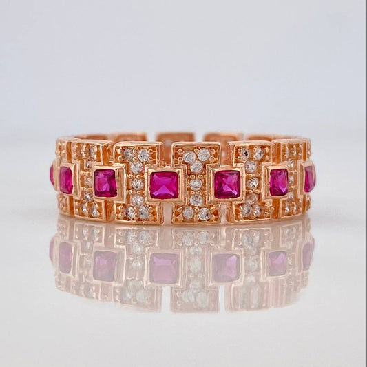 Anillo Glam 4.65gr / T9 1/4 / Oro Rosa 18K $