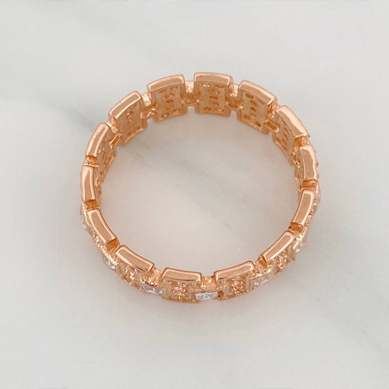 Anillo Glam 4.8gr / T9 1/4 / Oro Rosa 18K $