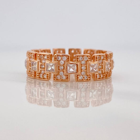 Anillo Glam 4.8gr / T9 1/4 / Oro Rosa 18K $