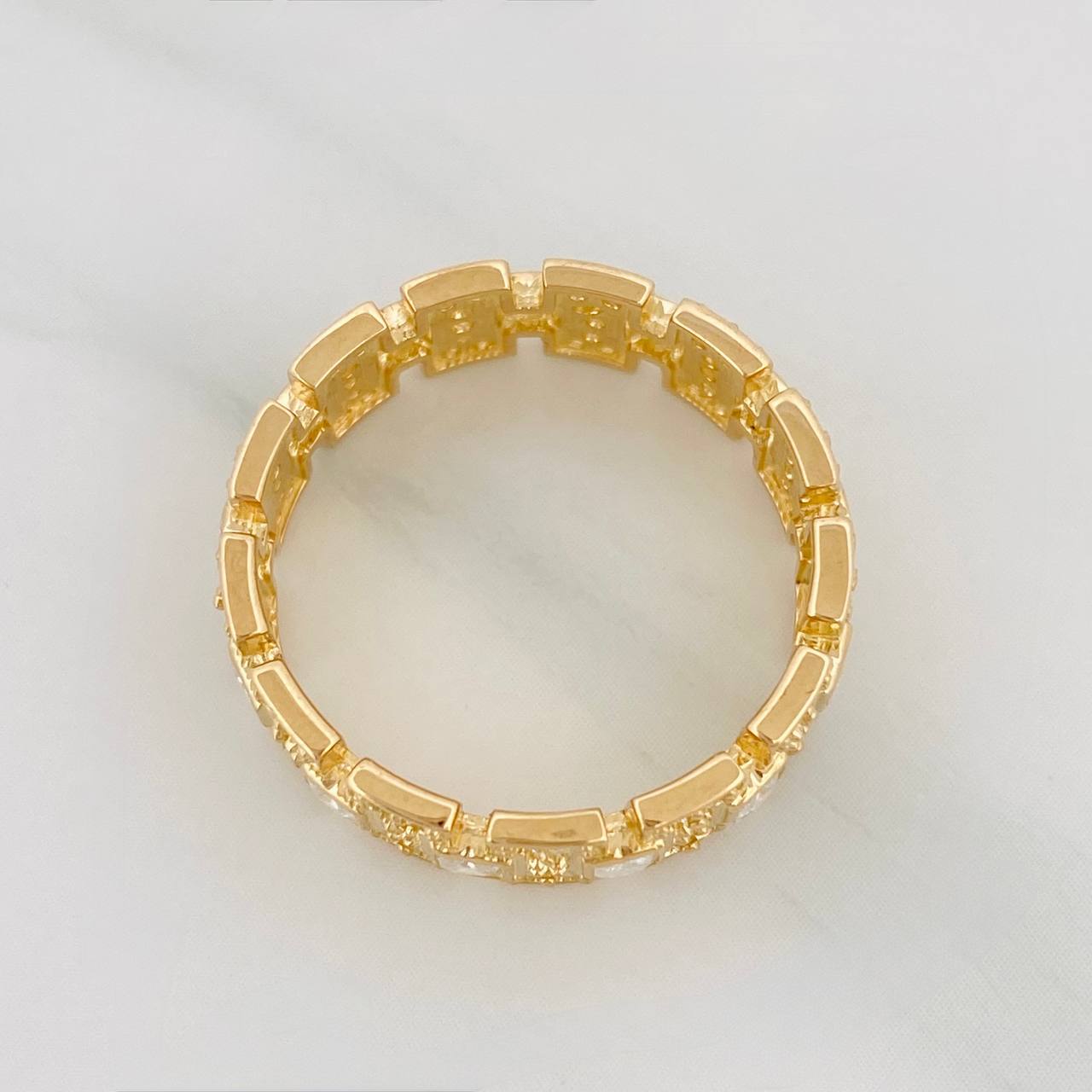 Anillo Glam 4.35gr / T7 1/2 / Oro Amarillo 18K $