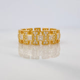Anillo Glam 4.35gr / T7 1/2 / Oro Amarillo 18K $