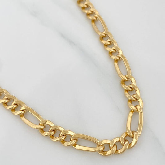 Figaro Chain 19.45gr / 24 in / 5.04mm Yellow +1 18K Gold $
